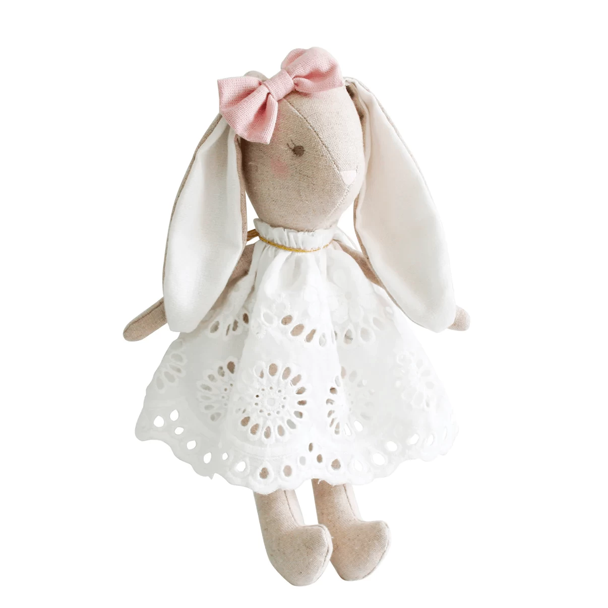 Alimrose Baby Broderie Bunny 25cm 4 Alimrose Baby Broderie Bunny 25cm - Image 2