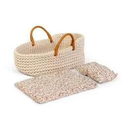 Astrup Doll Knitted Basket And Bedding Set