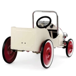 Baghera Classic Pedal Car White -Kids Toy Shop baghera baghera classic pedal car white 32639353684102