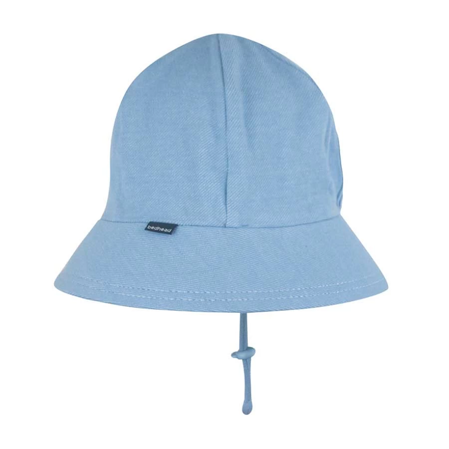 Bedhead Ponytail Bucket Sun Hat With Strap - Chambray 7 Bedhead Ponytail Bucket Sun Hat With Strap - Chambray - Image 5