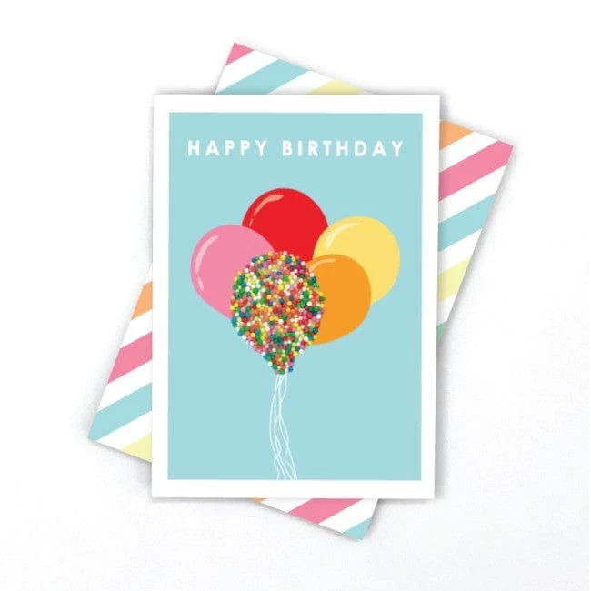 Candle Bark Greeting Card Freckle Balloon Bunch 3 Candle Bark Greeting Card Freckle Balloon Bunch