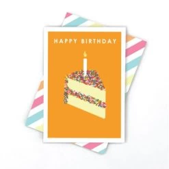 Candle Bark Greeting Card Freckle Birthday Cake