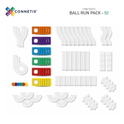 ConnetixRainbow Ball Run Pack 92pcs -Kids Toy Shop connetix tiles connetix rainbow ball run pack 92pcs 32668283699334