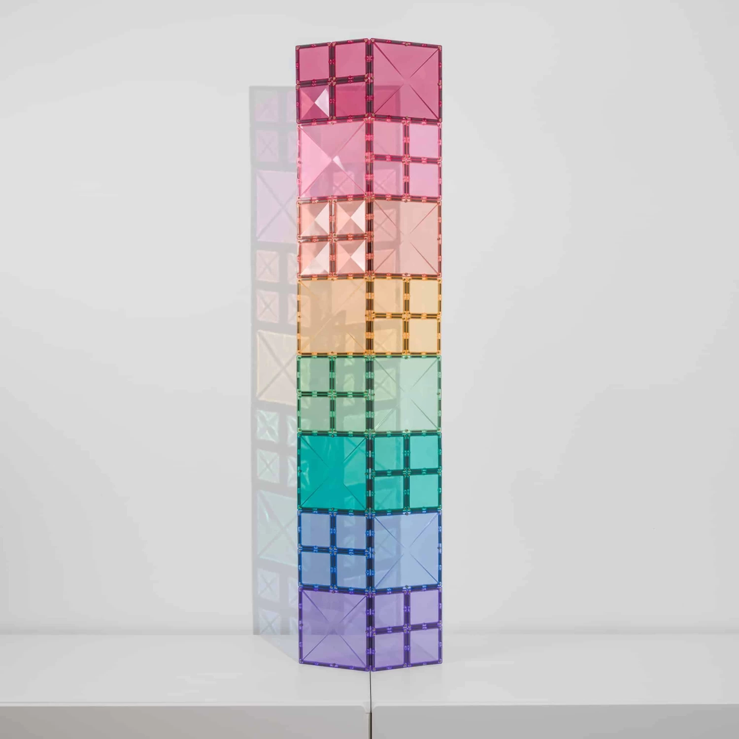 Connetix Tiles 40 Piece Pastel Square Pack 7 Connetix Tiles 40 Piece Pastel Square Pack - Image 5