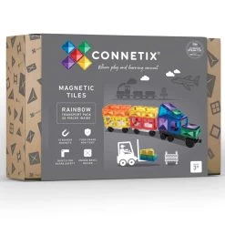 Connetix Tiles 50 Piece Rainbow Transport Pack