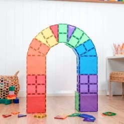 Connetix Tiles 60 Piece Rainbow Starter Pack -Kids Toy Shop connetix tiles connetix tiles 60 piece rainbow starter pack 32309450932358