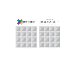 Connetix Tiles Clear Base Plate Pack 2 Pc -Kids Toy Shop connetix tiles connetix tiles clear base plate pack 2 pc 31866031800454