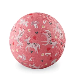 Crocodile Creek 7 Inch Playground Ball - Unicorn Garden Pink