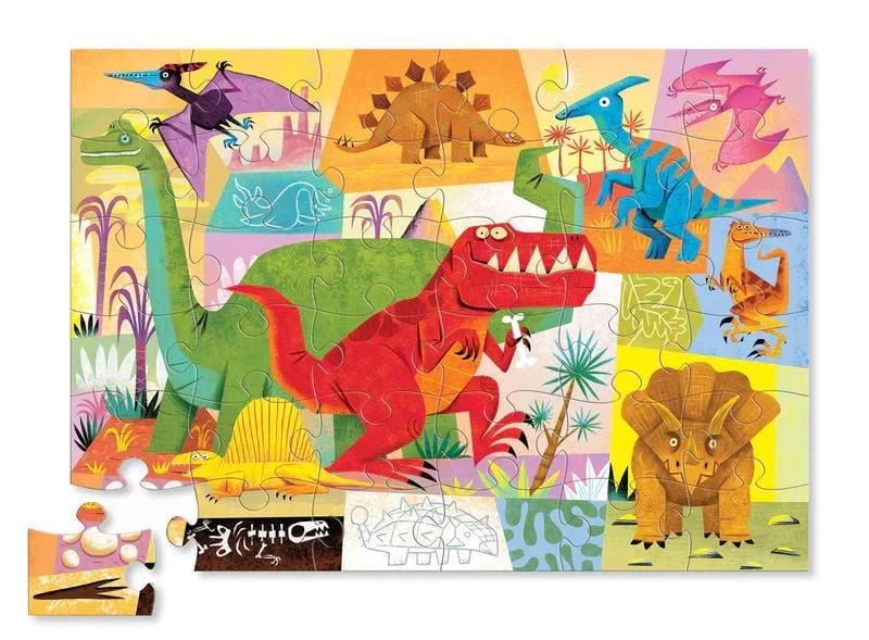 Crocodile Creek Classic Floor Puzzle 36 Pc - Dinosaur 4 Crocodile Creek Classic Floor Puzzle 36 Pc - Dinosaur - Image 2