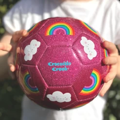 Crocodile Creek Glitter Soccer Ball - Rainbow (Size 3) -Kids Toy Shop crocodile creek crocodile creek glitter soccer ball rainbow size 3 31766992486534