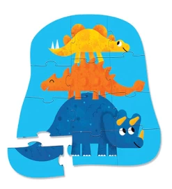 Crocodile Creek Mini Puzzle 12 Pc - Dino Friends -Kids Toy Shop crocodile creek crocodile creek mini puzzle 12 pc dino friends 31767051337862