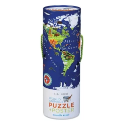 Crocodile Creek Puzzle + Poster 200 Pc - World Animal