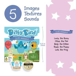 Ditty Bird Cute Animals Board Book -Kids Toy Shop ditty bird ditty bird cute animals board book 32573093970054