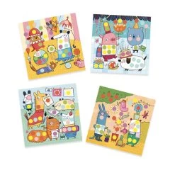 DJECO With Coloured Dots Sticker Set -Kids Toy Shop djeco djeco with coloured dots sticker set 29675054989446