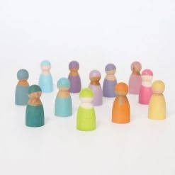 Grimm's 12 Friends In Pastel Colours -Kids Toy Shop grimm s grimm s 12 friends in pastel colours 30094474084486