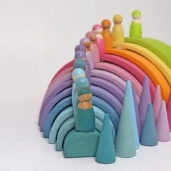 Grimm's 12 Friends In Pastel Colours -Kids Toy Shop grimm s grimm s 12 friends in pastel colours 30094479622278
