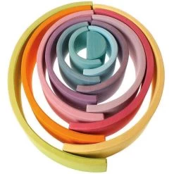 Grimm's - Pastel Large Rainbow Stacker - 12pcs 27 Grimm's - Pastel Large Rainbow Stacker - 12pcs -Kids Toy Shop grimm s grimm s pastel large rainbow stacker 12pcs 11600522281007
