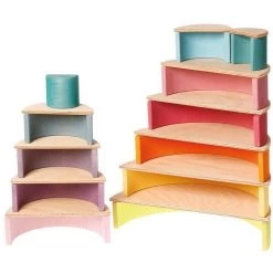 Grimm's - Pastel Large Rainbow Stacker - 12pcs 29 Grimm's - Pastel Large Rainbow Stacker - 12pcs -Kids Toy Shop grimm s grimm s pastel large rainbow stacker 12pcs 11600524410927