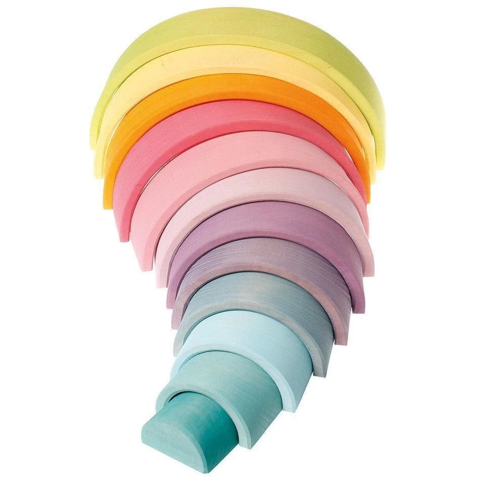 Grimm's - Pastel Large Rainbow Stacker - 12pcs 6 Grimm's - Pastel Large Rainbow Stacker - 12pcs - Image 4