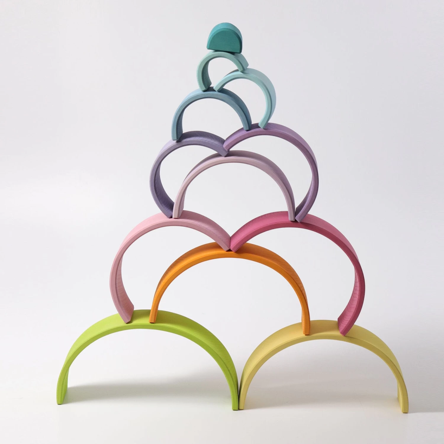 Grimm's - Pastel Large Rainbow Stacker - 12pcs 16 Grimm's - Pastel Large Rainbow Stacker - 12pcs - Image 14