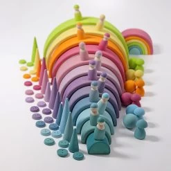 Grimm's - Pastel Large Rainbow Stacker - 12pcs 34 Grimm's - Pastel Large Rainbow Stacker - 12pcs -Kids Toy Shop grimm s grimm s pastel large rainbow stacker 12pcs 31063361519750
