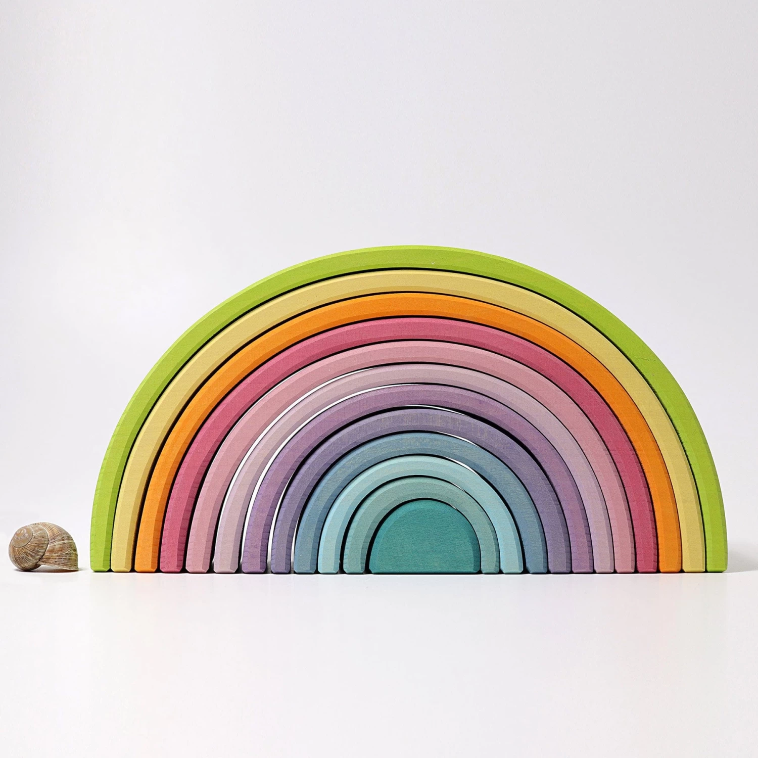 Grimm's - Pastel Large Rainbow Stacker - 12pcs 12 Grimm's - Pastel Large Rainbow Stacker - 12pcs - Image 10
