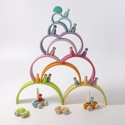 Grimm's - Pastel Large Rainbow Stacker - 12pcs 37 Grimm's - Pastel Large Rainbow Stacker - 12pcs -Kids Toy Shop grimm s grimm s pastel large rainbow stacker 12pcs 31063361749126