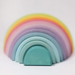 Grimm's - Pastel Large Rainbow Stacker - 12pcs 41 Grimm's - Pastel Large Rainbow Stacker - 12pcs -Kids Toy Shop grimm s grimm s pastel large rainbow stacker 12pcs 31063361781894