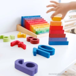 Grimm’s Stepped Counting Blocks Small -Kids Toy Shop grimm s grimm s stepped counting blocks small 31270190514310