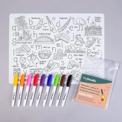 HeyDoodle Reusable Silicone Drawing Mat -Kids Toy Shop heydoodle heydoodle reusable silicone drawing mat 30658037350534