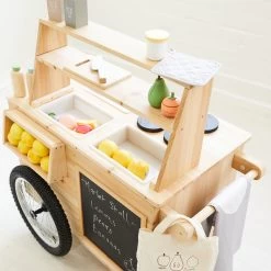 Outdoor Mud Kitchen Cart With Umbrella -Kids Toy Shop hipkids 2 in 1 outdoor cart mud kitchen with umbrella 31917241204870