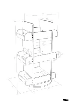2 In 1 Rotating Bookshelf / Toy Organiser -Kids Toy Shop hipkids 2 in 1 rotating bookshelf toy organiser 29214479515782