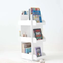 2 In 1 Rotating Bookshelf / Toy Organiser -Kids Toy Shop hipkids 2 in 1 rotating bookshelf toy organiser 31036325429382