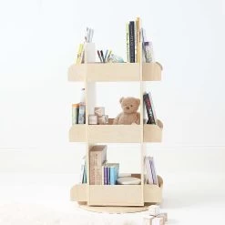 2 In 1 Rotating Bookshelf / Toy Organiser -Kids Toy Shop hipkids 2 in 1 rotating bookshelf toy organiser 31036325494918