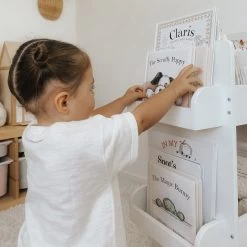 2 In 1 Rotating Bookshelf / Toy Organiser -Kids Toy Shop hipkids 2 in 1 rotating bookshelf toy organiser 33167835824262