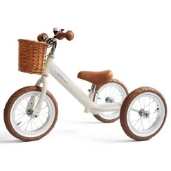 2 In 1 Steel Trike/Balance Bike (incl. Wicker Basket) -Kids Toy Shop hipkids 2 in 1 steel trike balance bike 30827095425158