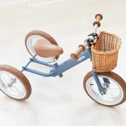 2 In 1 Steel Trike/Balance Bike (incl. Wicker Basket) -Kids Toy Shop hipkids 2 in 1 steel trike balance bike incl wicker basket 33128319058054