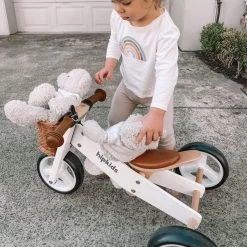 2 In 1 Toddler Mini-Trike/Balance Bike With Wicker Basket 26 2 In 1 Toddler Mini-Trike/Balance Bike With Wicker Basket -Kids Toy Shop hipkids 2 in 1 toddler mini trike balance bike with wicker basket 33174499098758