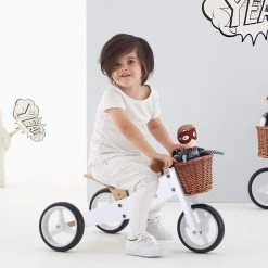 2 In 1 Toddler Mini-Trike/Balance Bike With Wicker Basket 27 2 In 1 Toddler Mini-Trike/Balance Bike With Wicker Basket -Kids Toy Shop hipkids 2 in 1 toddler mini trike with wicker basket 14482984042543