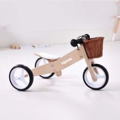 2 In 1 Toddler Mini-Trike/Balance Bike With Wicker Basket 28 2 In 1 Toddler Mini-Trike/Balance Bike With Wicker Basket -Kids Toy Shop hipkids 2 in 1 toddler mini trike with wicker basket 31441663295622