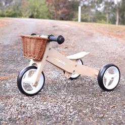 2 In 1 Toddler Mini-Trike/Balance Bike With Wicker Basket 40 2 In 1 Toddler Mini-Trike/Balance Bike With Wicker Basket -Kids Toy Shop hipkids 2 in 1 toddler mini trike with wicker basket 31441663492230
