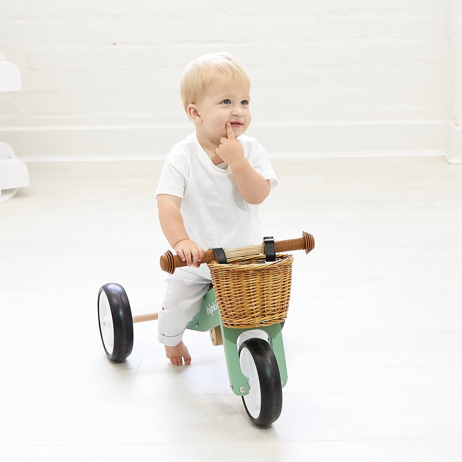 2 In 1 Toddler Mini-Trike/Balance Bike With Wicker Basket 3 2 In 1 Toddler Mini-Trike/Balance Bike With Wicker Basket