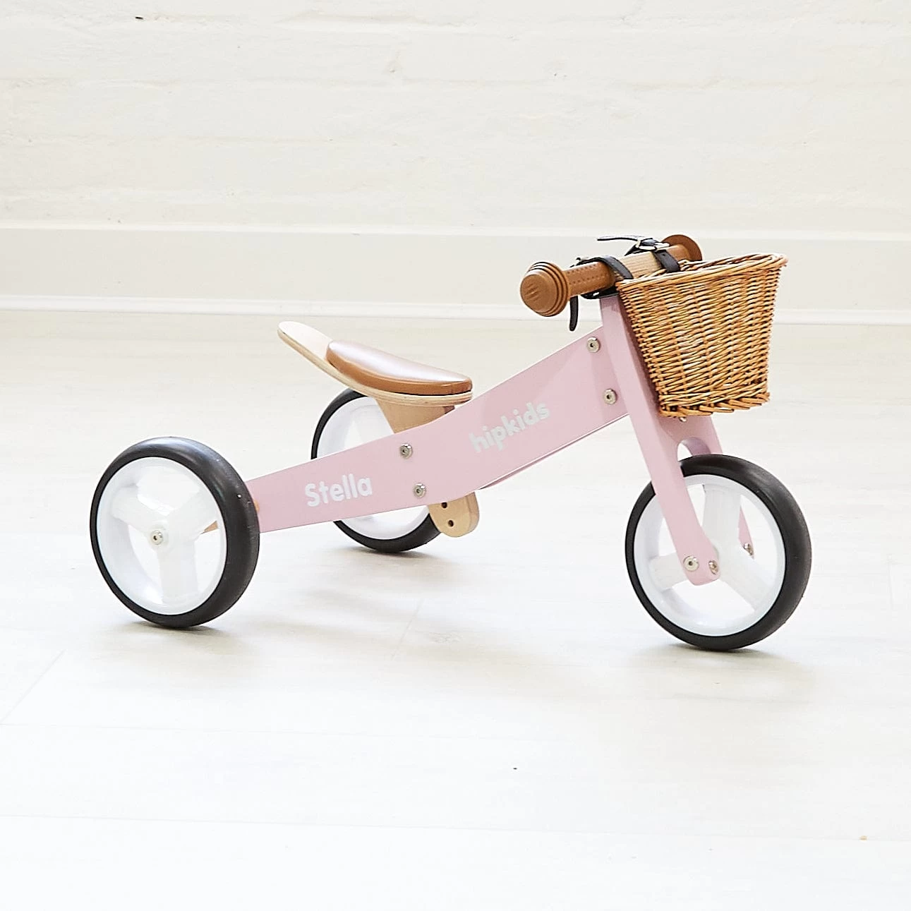 2 In 1 Toddler Mini-Trike/Balance Bike With Wicker Basket 10 2 In 1 Toddler Mini-Trike/Balance Bike With Wicker Basket - Image 8