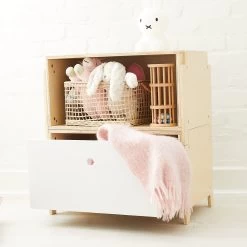 Cayman Modular Stacking Shelf & Drawer Set -Kids Toy Shop hipkids cayman modular stacking shelf and drawer set 31365677449350