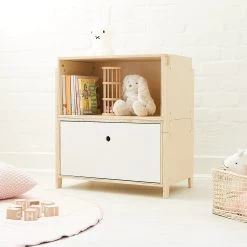 Cayman Modular Stacking Shelf & Drawer Set -Kids Toy Shop hipkids cayman modular stacking shelf and drawer set 31365677809798