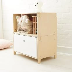 Cayman Modular Stacking Shelf & Drawer Set -Kids Toy Shop hipkids cayman modular stacking shelf and drawer set 31365677908102