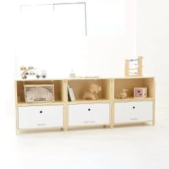 Cayman Modular Stacking Shelf & Drawer Set -Kids Toy Shop hipkids cayman modular stacking shelf drawer set 31869715284102