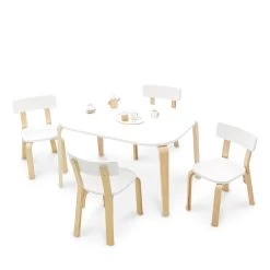 EZRA Rectangle Table & 4 Chair Set -Kids Toy Shop hipkids ezra rectangle table 4 chair set 32055559651462