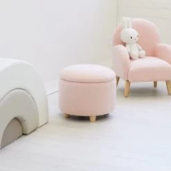 Haven Teddy Boucle Footstool / Ottoman -Kids Toy Shop hipkids haven boucle footstool ottoman 32172837896326