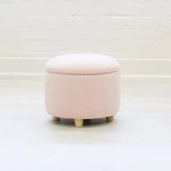 Haven Teddy Boucle Footstool / Ottoman -Kids Toy Shop hipkids haven boucle footstool ottoman 32172837929094